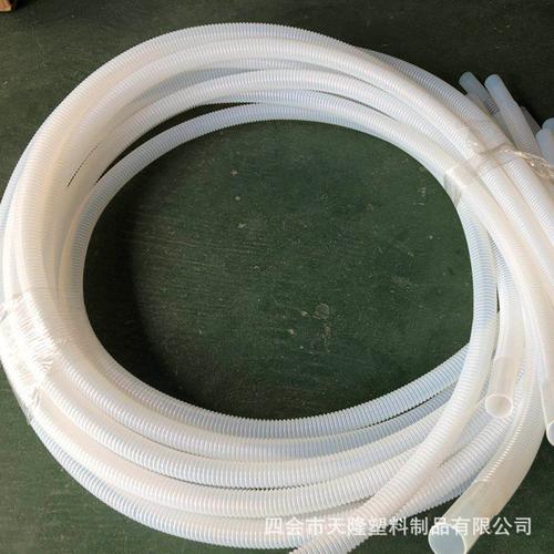 厂家供应302四氟波纹管铁氟龙大口径白色聚四氟乙烯波透明纹软管